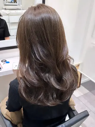 セミロング カラー 巻ける縮毛矯正/艶 カラーchika🩵のヘアスタイル