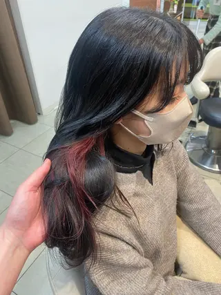 セミロング カラー ヘアアレンジ 🌈haru🌻 藤沢ハイトーン🌈のヘアスタイル
