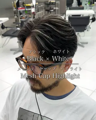 メンズ 白髪ぼかし/白髪 メッシュ/ゆうとのヘアスタイル