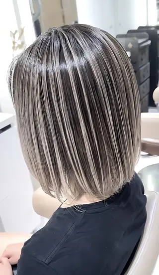 セミロング カラー 山崎俊輔/髪質改善 /バレイヤージュのヘアスタイル