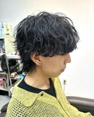 ショート パーマ メンズ Je suis heureuse Union所属・佐藤 ふみやのヘアスタイル