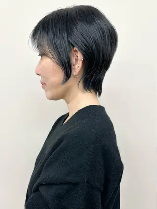 ショート カラー 小顔ボブ/お悩み解決 /ボブパーマ/とういのヘアスタイル