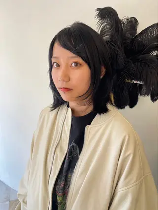 ミディアム カラー ヘアアレンジ @kyoniyy KYONIのヘアスタイル