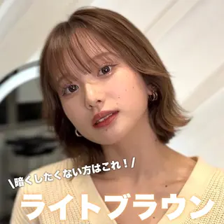 カラー 莉乃/縮毛矯正/髪質 改善/艶カラーのヘアスタイル