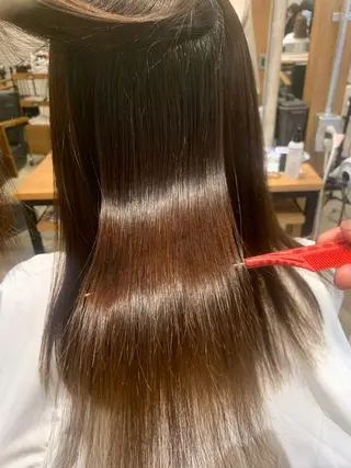 ロング パーマ ハイトーン職人💗 松本輝美のヘアスタイル