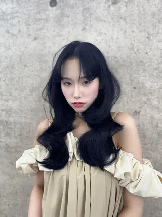 ロング カラー 堤 翔平のヘアスタイル