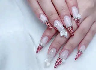 ネイル M🌷nail 長さだし専門店のネイルデザイン