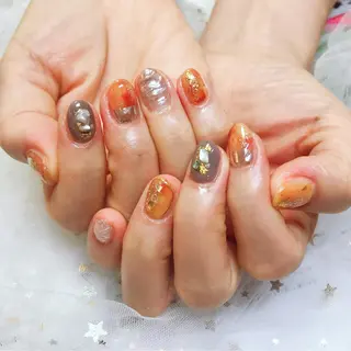 ロング カラー Q Free nailsのネイルデザイン