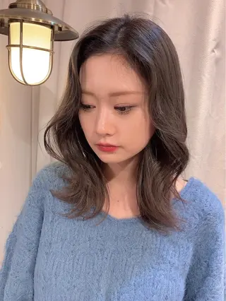 ミディアム カラー ヘアアレンジ maoブリーチ無し 似合わせカラーのヘアスタイル