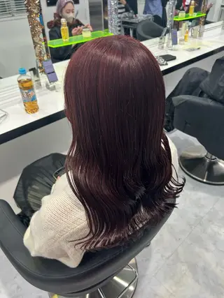 セミロング カラー 🍓似合わせ　暖色 カラー🍓ayumuのヘアスタイル