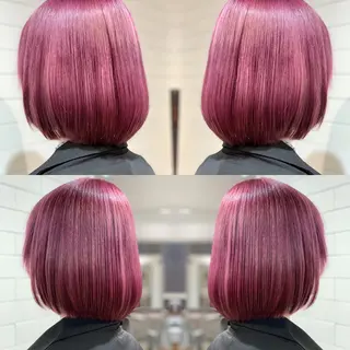 ショート カラー ヘアアレンジ 髪質改善×ハイトーン 中田啄也のヘアスタイル