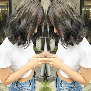 ショート カラー パーマ ヘアアレンジ メンズ キッズ ネイル マツエク・マツパ 韓国風×透明感カラー 髪質改善オタベシンヤのヘアスタイル