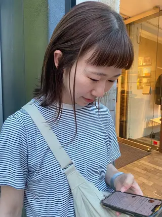 ミディアム sea's所属・ヒラカホ/矢場町/ ブリーチ/似合わせのヘアスタイル