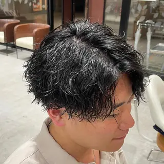 パーマ メンズ 今田理来 メンズヘア‪✂︎‬のヘアスタイル