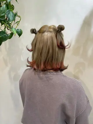 ミディアム カラー Cloe 銀座 【クロエ ギンザ】所属・ハイトーン/暖色 カラー/maoのヘアスタイル