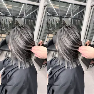 ミディアム カラー hair &eye LAWE.店長のヘアスタイル