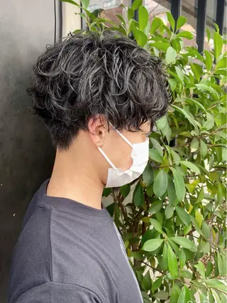 ショート パーマ メンズ 【扉gate】野崎 英幸のヘアスタイル