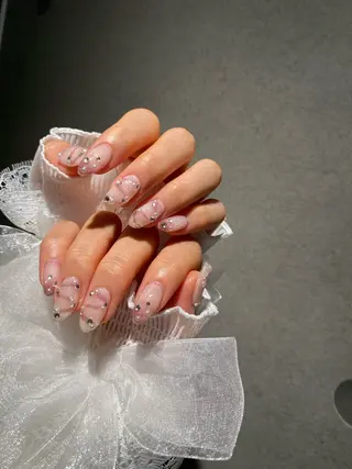 ネイル I-nailロング /ワンホン/キラキラのネイルデザイン