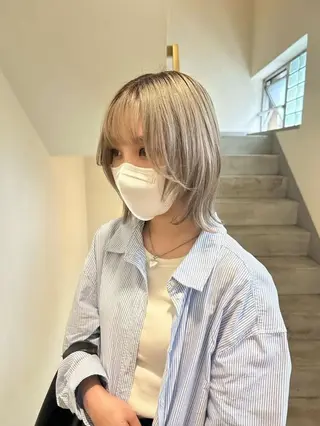 ミディアム カラー ♡FERIA桃山台 サイトウ ユウ♡のヘアスタイル