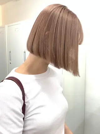 ショート カラー ヘアアレンジ ハイトーン/美髪矯正 🍃大江拓実のヘアスタイル