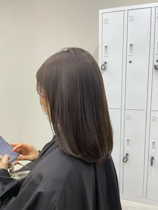 セミロング カラー 透明感カラー⭐️ Takumaのヘアスタイル