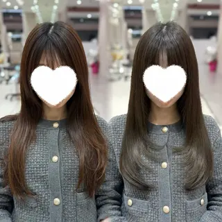 ロング カラー 内田 志乃のヘアスタイル