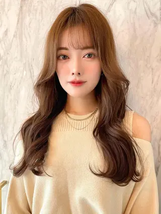 ロング カラー 韓国ヘア🤍顔周り/ 髪質改善✨/林遼一郎のヘアスタイル