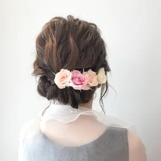 セミロング ヘアアレンジ LOST CITY 横浜所属・🪐脱白髪染め 🪐松尾菜々美のヘアスタイル