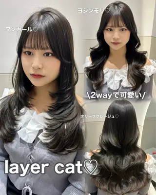 ロング カラー 🩷韓国ヘア/ヨシン モリ🩷Maikaのヘアスタイル