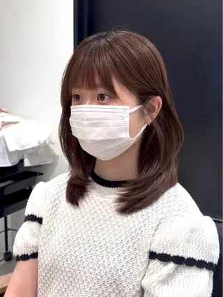 ミディアム カラー パーマ ヘアアレンジ パク・ボミン小野リエ 韓国ハーフ🦊のその他イメージ