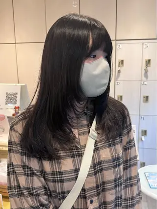 セミロング 韓国ヘア/レイヤー 顔周りカット/ユキナのヘアスタイル