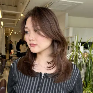 ミディアム nina🤎/ 似合わせカットのヘアスタイル