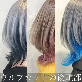 ショート カラー ヘアアレンジ ｲﾝﾅｰｶﾗｰ屋さん 🫧伊藤拓実のヘアスタイル