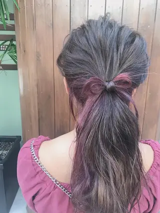 ロング カラー ヘアアレンジ Hair＆ＭakeEPIC所属・hair &make EPICRUMIのヘアスタイル