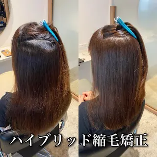 セミロング カラー パーマ ブリーチ縮毛矯正/ デサキ ショウヘイのヘアスタイル