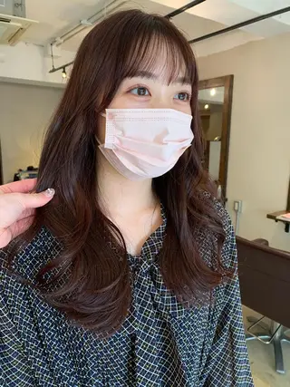 ロング カラー 透明感/オリーブ/ グレージュ/YUKAのヘアスタイル