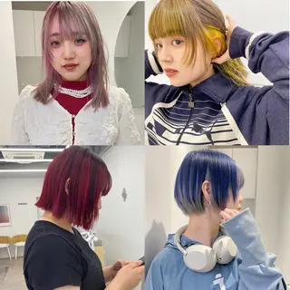 ミディアム ボブ/ハイトーン REINAのヘアスタイル