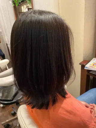 ミディアム 艶ｶﾗｰ｜ｽﾄﾚｰﾄ 🍟yuki🍟のヘアスタイル