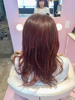 セミロング 所渉/韓国レイヤー /ウルフカットのヘアスタイル