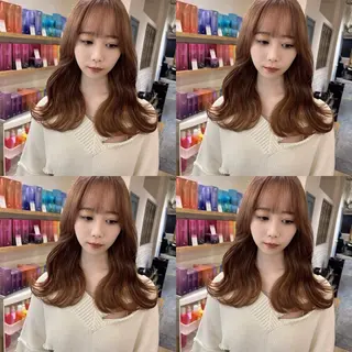 ロング カラー ヘアアレンジ 🎀韓国ヘア/ 髪質改善 このは🎀のヘアスタイル