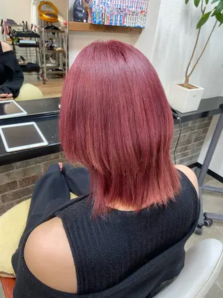 ミディアム カラー ヘアアレンジ イツキ🌕デザインカ ラー🥨髪質改善🫧のヘアスタイル