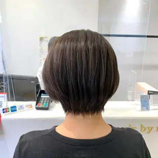 ショート カラー ボブ/美髪矯正 /佐藤　奈巳のヘアスタイル