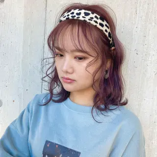 ミディアム 梅山 美侑のヘアスタイル