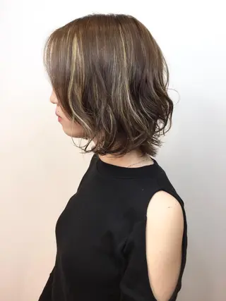 ミディアム カラー Annon プライベートサロンのヘアスタイル