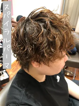 ショート パーマ 大阪長居🌱野見山 卓也のヘアスタイル