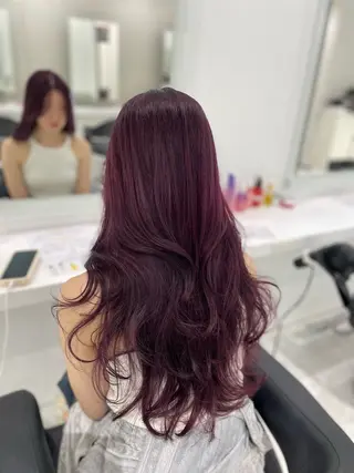 ロング カラー ヘアアレンジ トレンド暖色/ sayaka🍒のヘアスタイル