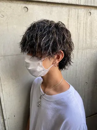 ショート カラー メンズ カラーモデル⚡️ REONのヘアスタイル