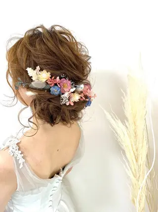 セミロング ヘアアレンジ Achieve 三ノ宮のヘアスタイル