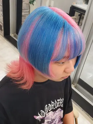 メンズ カラー 派手髪/ハイトーン/ エクステ✨ユウキのヘアスタイル