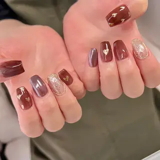 セミロング ネイル マツエク・マツパ REVIA_nail maiのネイルデザイン